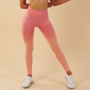 Gymshark pink/orange ombré leggings Sz S